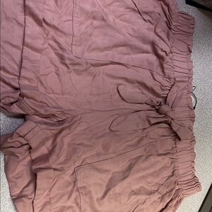 Dusty Pink High-Waisted Shorts